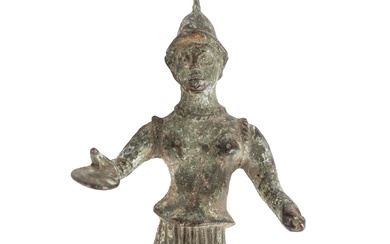 Figure de Mars en bronze. Rome, S. I - III a.C. Bon état de conservation....