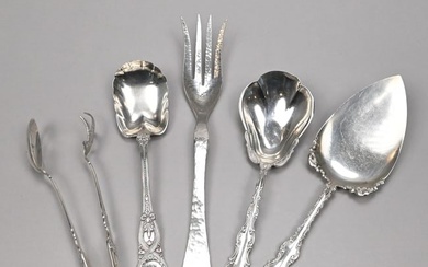 Five American Sterling Silver Serving Pieces