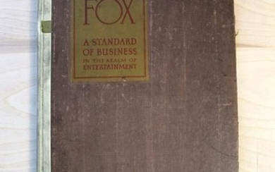 Fox Studios (1926) US Movie Studio Exhibitor Book (9.5"