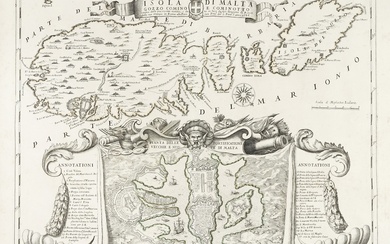 Francesco Donia, Isola di Malta Gozzo Comino e Cominotto cavata dalle pi recenti notitie. Roma: Gio. Giacomo De Rossi alla Pace, 1686.