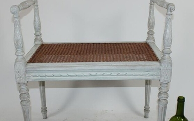 French Louis XV style painted bench