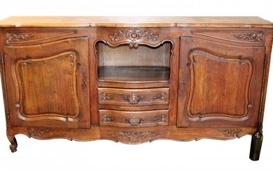 French Louis XV style sideboard in oak