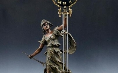 French Renommee Swinging Arm Figural Clock