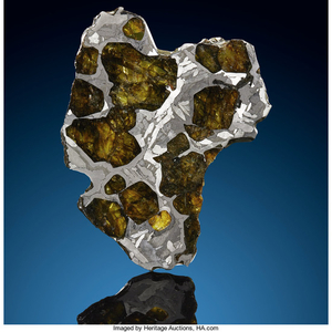Fukang Meteorite Slice Pallasite, PMG Fukang, Xinjiang Uygur...
