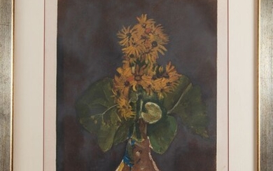 GEORGES BRAQUES (Argenteuil 1882 - Parigi 1963) "Vaso di fiori". Litografia a colori su carta....