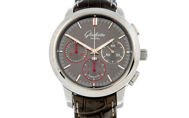 GLASHÜTTE ORIGINAL - a stainless steel chronograph wrist watch, 38mm.
