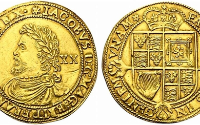 GRAN BRETAGNA. Giacomo I (1603-1625). Laurel Au (8.90 g -...