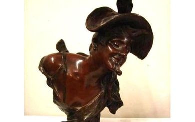 Georges Van de Straeten, Art Nouveau Bronze Bust