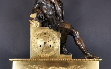Gilt Bronze Clock Representing Emperor Justinian