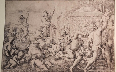 Giovanni Andrea Podesta' (1608-C.1674) Bacchanal, 1649 Etching and engraving 26,7...