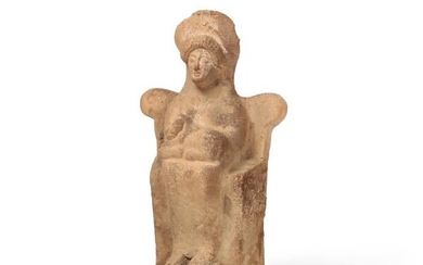 Greek terracotta figure of a goddess