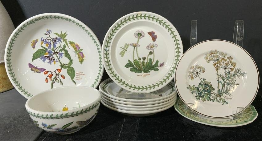 Group Lot 10 Porcelain Plates