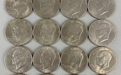 Group of (16) 1972 Eisenhower Dollars