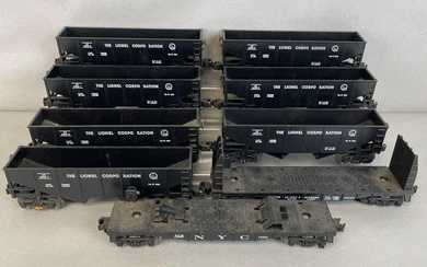Group of 9 Lionel O Scale Freight Cars