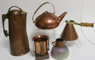 Group of Early 20th C. Brass Table Objects