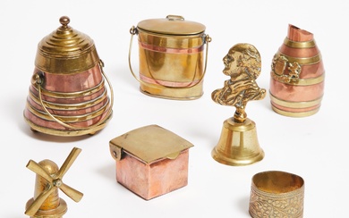 Group of English and Dutch Brass and Copper Articles, 20th century