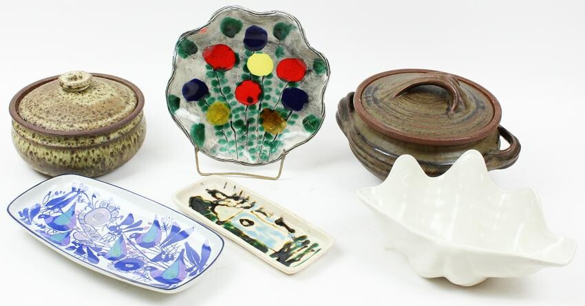 Group of Mid Century Pottery Tableware
