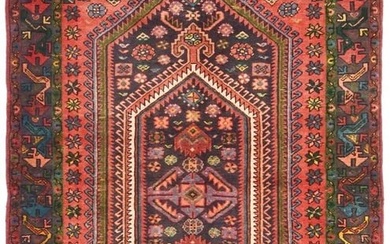 Hand-Knotted Vintage Floral Traditional 4X7 Oriental Rug Plush Bedroom Carpet