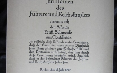 Hand signed document by Great admiral Erich Raeder