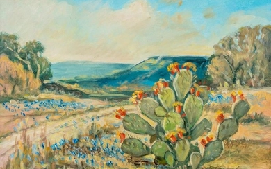 Hardy Martin, "Hill Country Road", oil on canvas