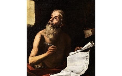 Hendrick van Somer, 1615 Amsterdam – 1684 Neapel, DER HEILIGE HIERONYMUS IN dER Höhle