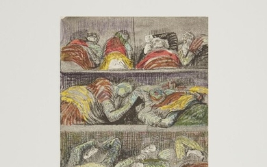 Henry Moore OM CH FBA, British 1898-1986, The shelter series sketchbook, 1967; the incomplete portfolio of 75 facsimile collotypes on chine, (the complete version is 80 plus 1 lithograph), published by Marlborough Fine Art London and Rembrandt...