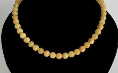 Incredible Amber Necklace made from Round Amber beads