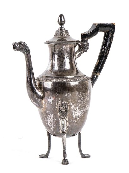 Italian silver coffee pot - Naples, 1809-1823, mark of...