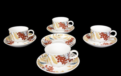 JACKIE LYND. Coffee set pieces, 10 pieces, porcelain, “Diamant Berry”, Rörstrand.