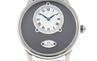JAQUET DROZ - a limited edition gentleman's 18ct white gold Petite Heure Minute wrist watch.
