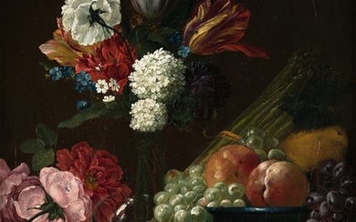 JAN FYT (1611 / 1661), Naturaleza muerta con flores y frutas