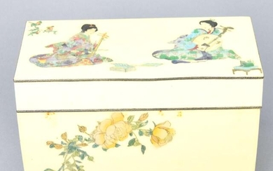 Japanese Decoupage Table Box with Geishas