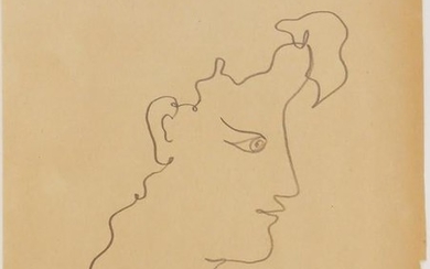Jean Cocteau (1889-1963) Graphite Sketch