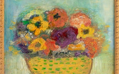 Joan Shapiro Floral Still Life Oil on Panel