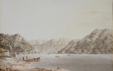 Joseph Rebell, Boats on Lago di Como