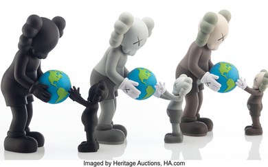 KAWS (1974), The Promise (Black, Brown, and Grey) (set of 3) (2022)