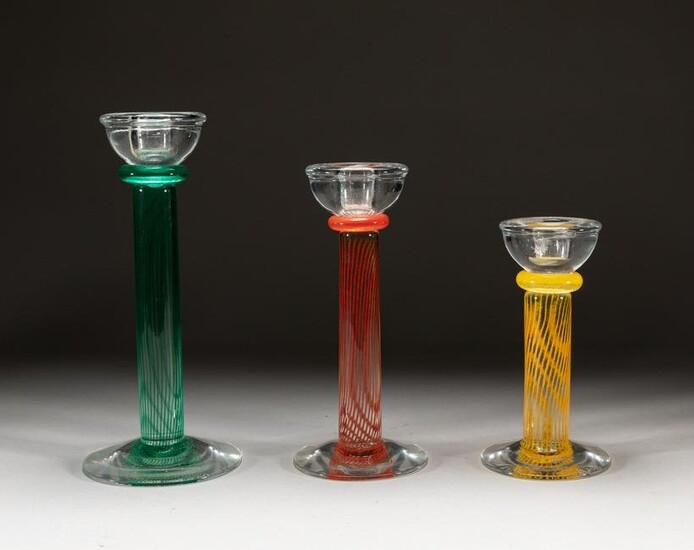 Kosta Boda Art Glass Candlesticks