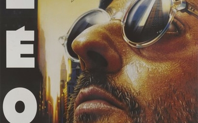 LEON (1994) POSTER, FRENCH, SIGNED BY LUC BESSON; JEAN RENO AND GARY OLDMAN