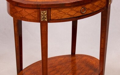 LOUIS XVI STYLE FRUITWOOD SIDE TABLE, H 29", W 24"