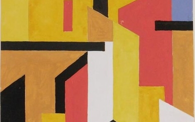 Lajos Kassak (1887-1967) Abstract Gouache