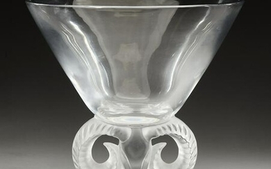 Lalique crystal 'Aries' compote, marked