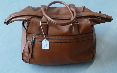 Lancel travel bag in camel-coloured leather (new condition)