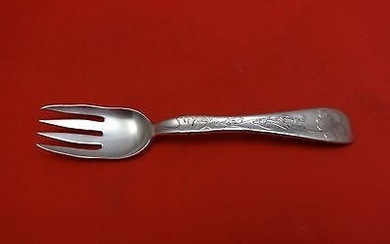 Lap Over Edge Acid Etched by Tiffany & Co. Sterling Fish Fork Large Flower