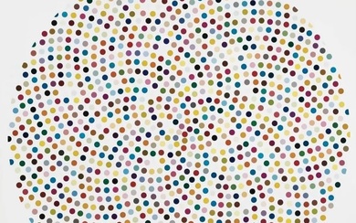 Large Contemporary Art Print in Colors Hirst (Spots)
