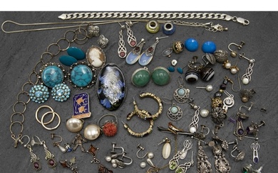 Large collection of mainly silver jewellery to include '935'...