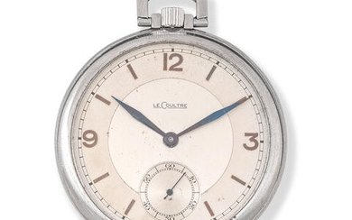 LeCoultre. A stainless steel keyless wind open face pocket watch