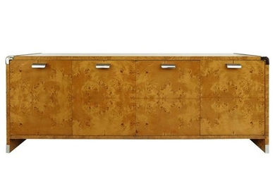 Leon Rosen Pace Collection Burl Wood Credenza with