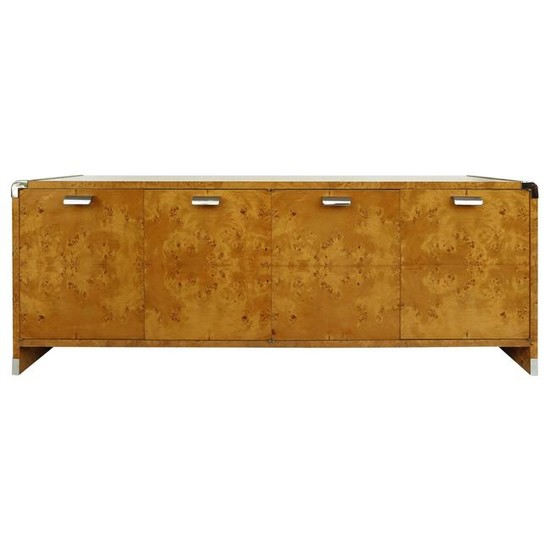 Leon Rosen Pace Collection Burl Wood Credenza with