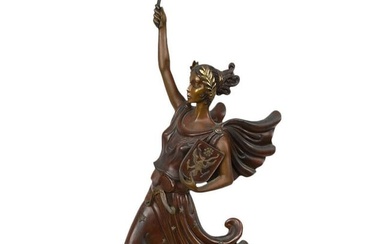 Liberty Fearless & Free Bronze on Patina Erte Sculpture
