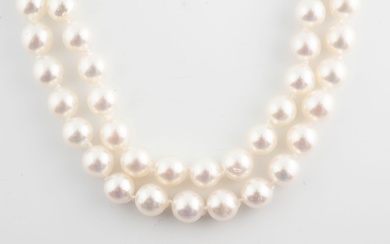 Long sautoir de perles de culture Akoya du... - Lot 364 - Copages Auction Paris